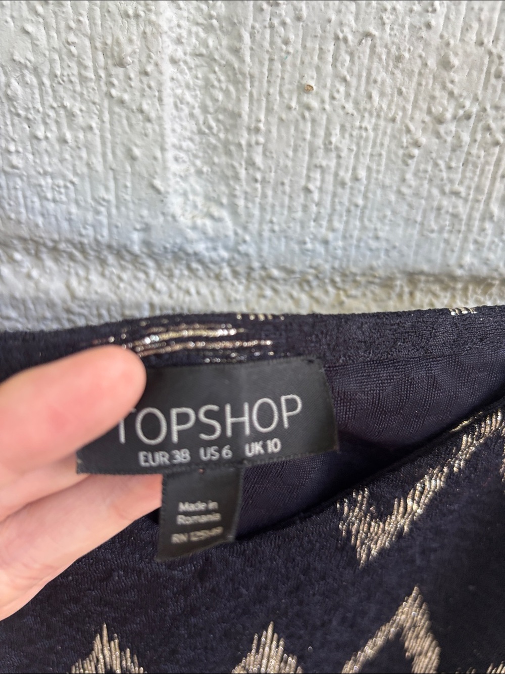 Topshop Chevron Gold Black Cami Camisole - Picture 2 of 5
